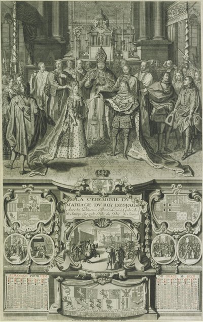 Marriage of Maria Luisa of Savoy and Felipe V of Spain in 1701 by Unbekannt Unbekannt